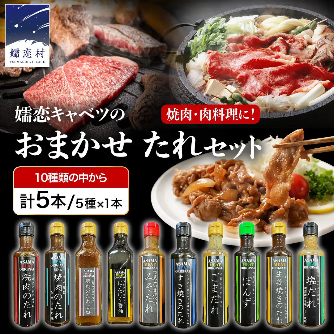【訳あり】 肉料理のタレ おまかせ 5本 詰め合わせ [AH059tu]
