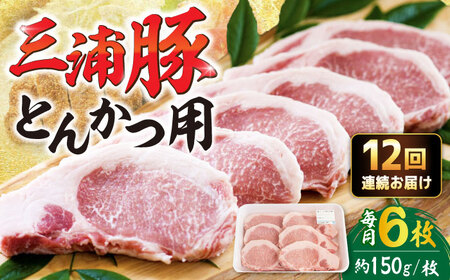 【12回定期便】 三浦豚 豚肉 ロース900ｇ（ステーキ / 恵那市 / あづま精肉店 [AUDL011]