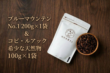 【コーヒー粉】ブルーマウンテンNo.1 ＆コピ・ルアック｜コーヒー