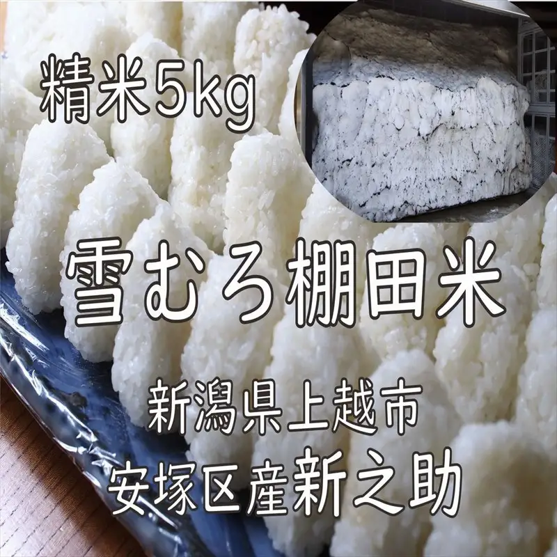 新之助 棚田米 精米 新之助 5kg 雪中貯蔵