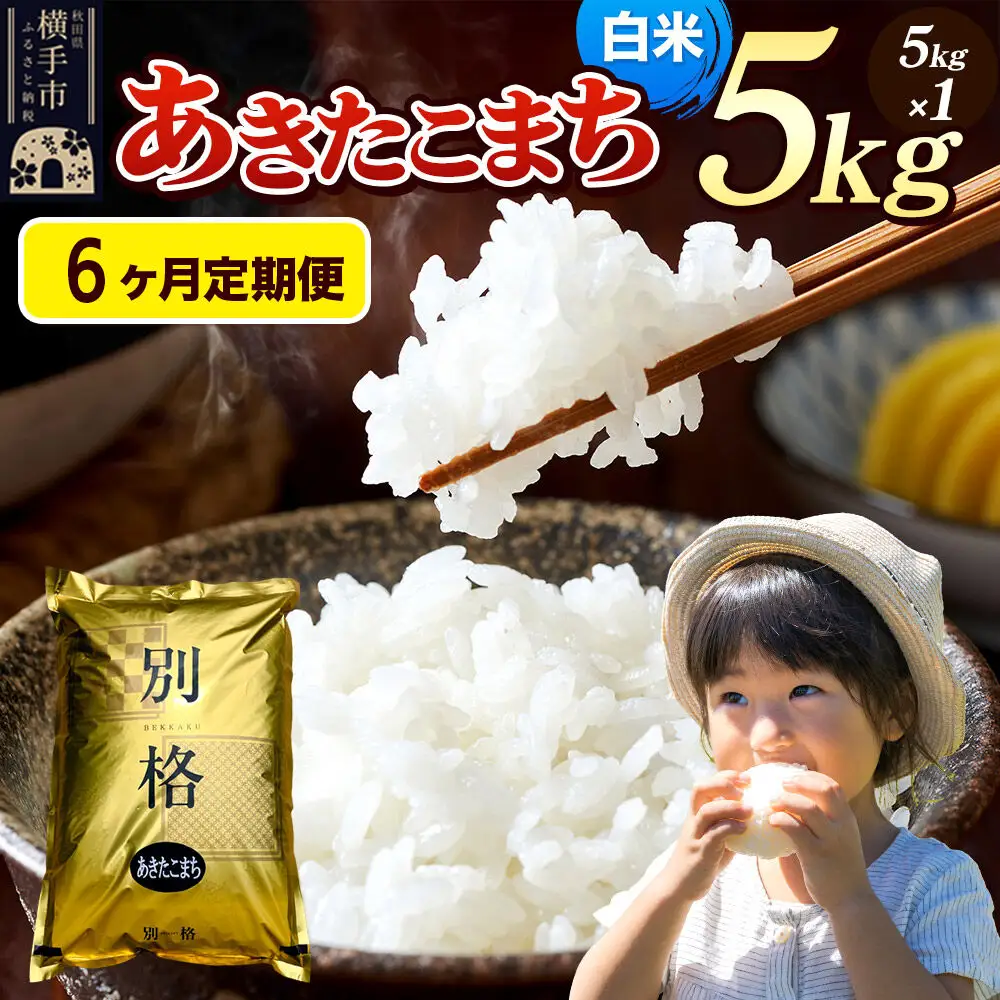 《令和7年産》《定期便6ヶ月》 米 あきたこまち 5kg 【白米】 秋田県産