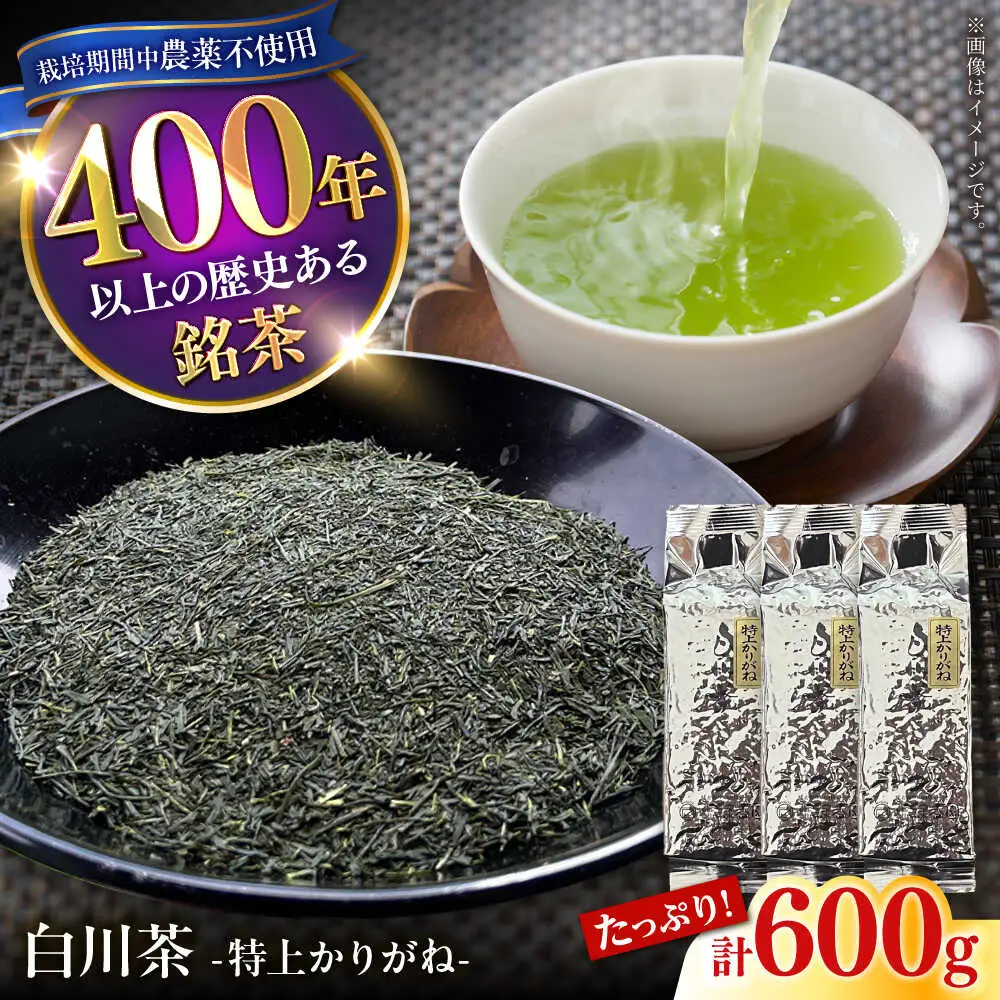 白川茶 特上かりがね 600g （200g ×3袋） 緑茶 お茶 白川茶 白川町 / 緑香園[AWAZ005]
