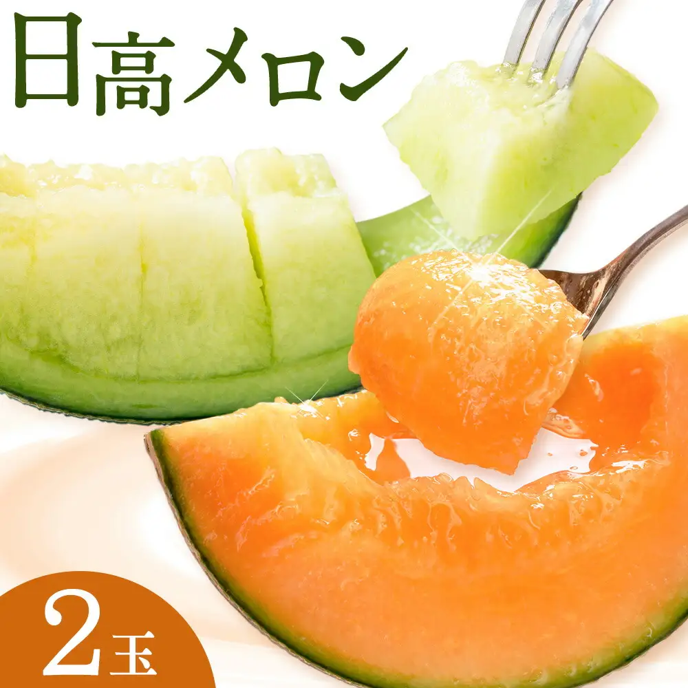 先行予約 日高メロン  2玉 のざわ農園 《7月上旬-8月中旬出荷》