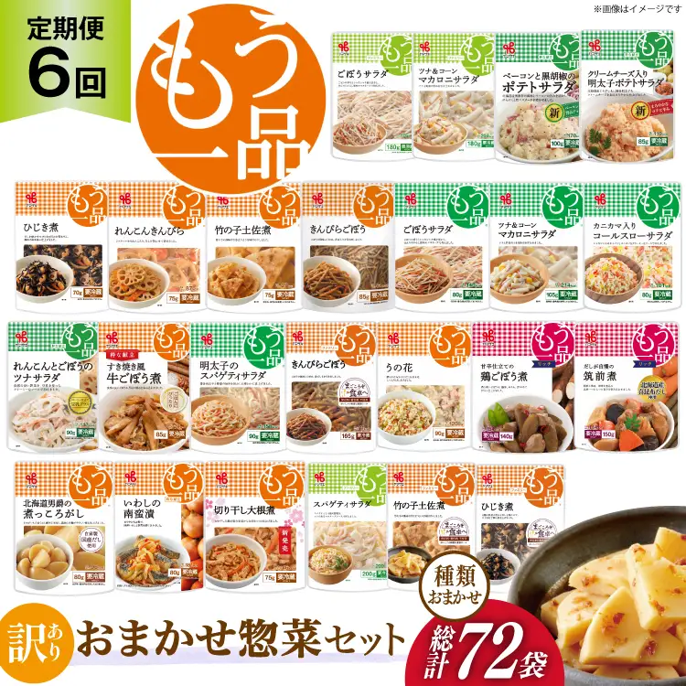 カネ吉の惣菜おまかせセット(12袋) 6回 定期便 詰合せ 総計72袋 訳あり おまかせ セット