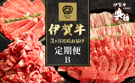 伊賀牛 定期便 3ヶ月 切り落とし 焼肉 伊賀牛