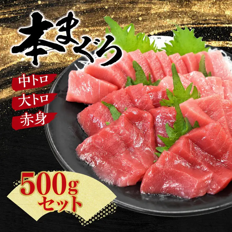 まぐろ 本マグロ 大トロ&中トロ＆赤身セット 500g（養殖)  【配達日指定不可】【nks110D】
