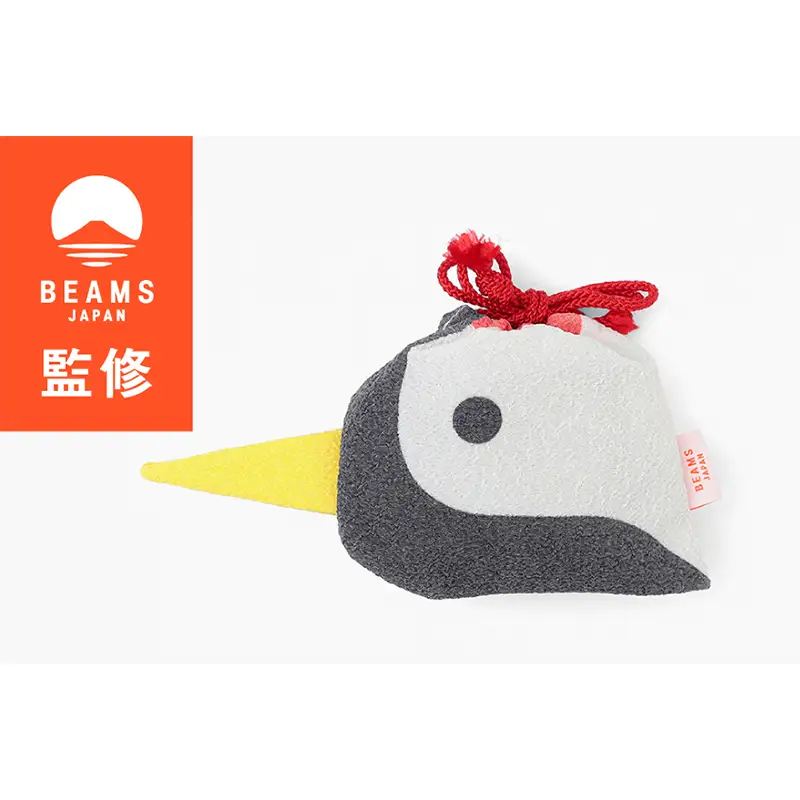 【BEAMS JAPAN】 COCHAE ちりめん巾着 鶴 舞鶴限定商品 