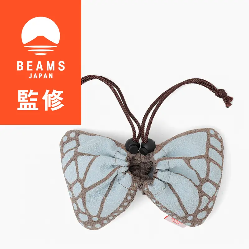 【BEAMS JAPAN】 COCHAE ちりめん巾着 蝶 舞鶴限定商品 