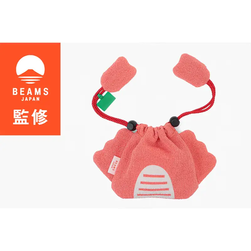 【BEAMS JAPAN】 COCHAE ちりめん巾着 蟹 舞鶴限定商品 