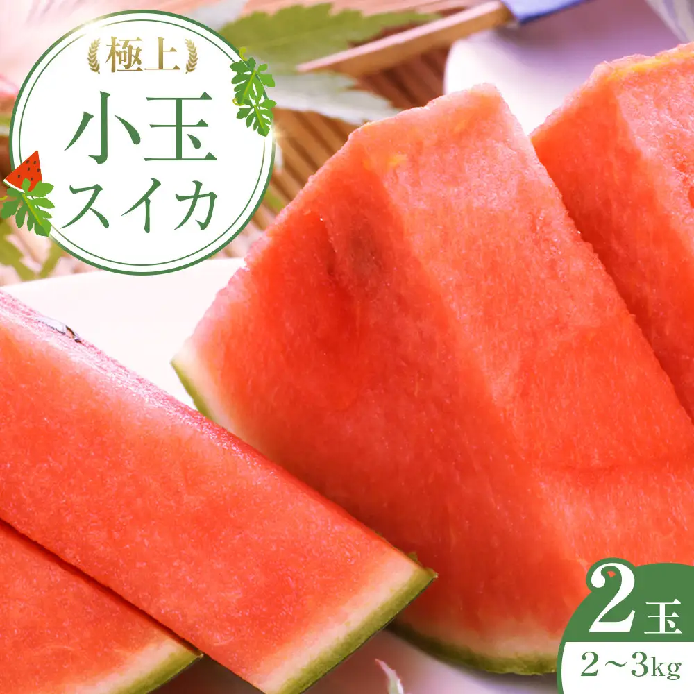 【2027年産先行予約】極上小玉スイカ 2玉 ※2027年6月上旬～8月中旬頃に順次発送予定 スイカ