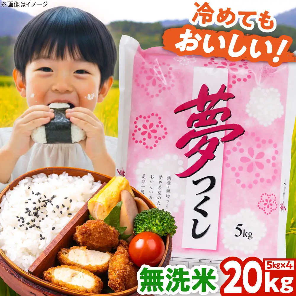 【令和7年度産】無洗米 夢つくし 20kg 精米[BGBV019]