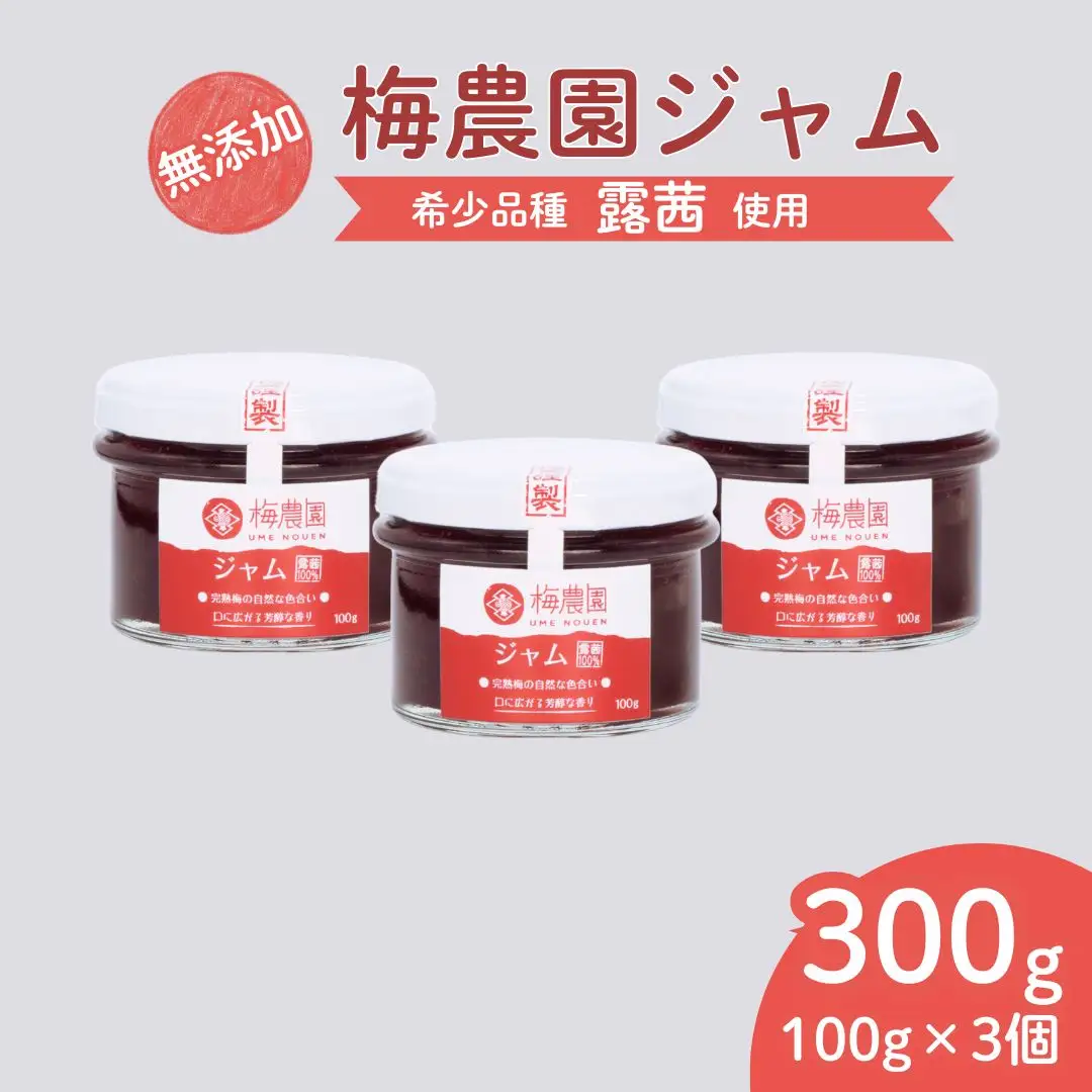 梅農園ジャム 100g×3個 | 梅ジャム 無添加 相馬アグリ