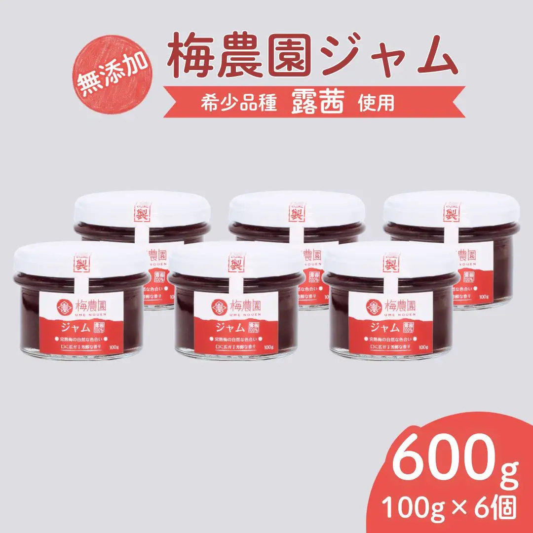 梅農園ジャム 100g×6個  | 梅ジャム 無添加 相馬アグリ