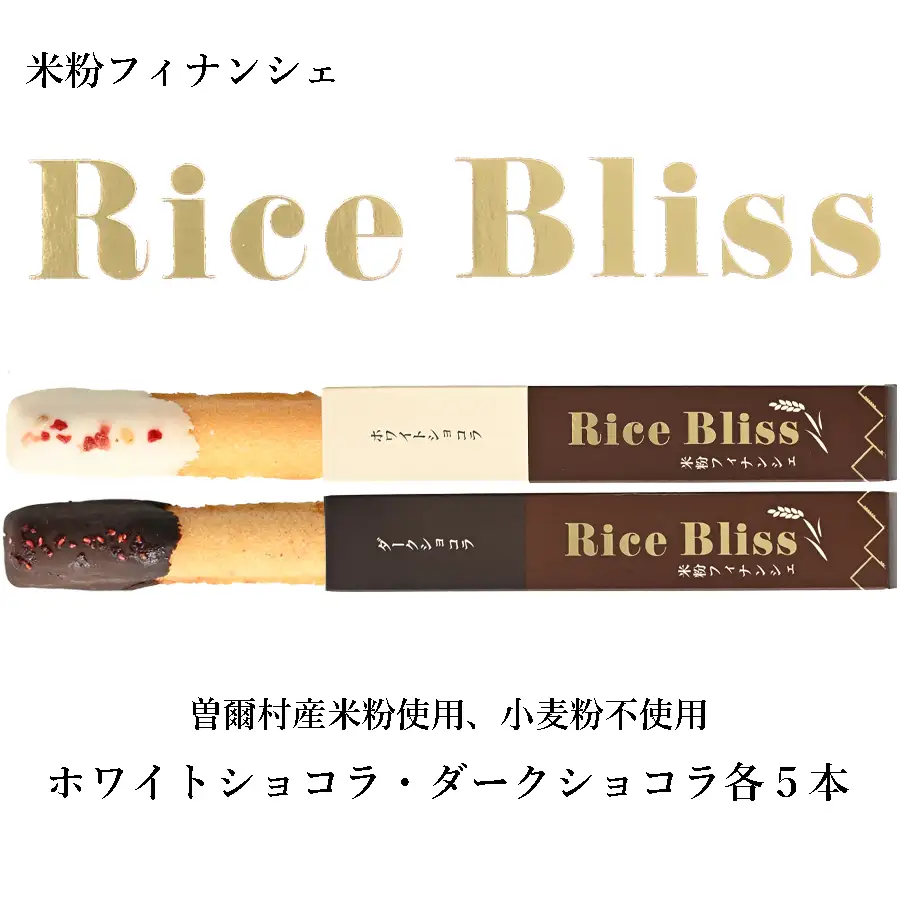 個包装フィナンシェ 米粉フィナンシェ Rice Bliss 10本セット ホワイトショコラ ダークショコラ 各5本 /// フィナンシェ 米粉 洋菓子 おすすめ ふるさと納税 返礼品 人気の品 お礼の品 寄付