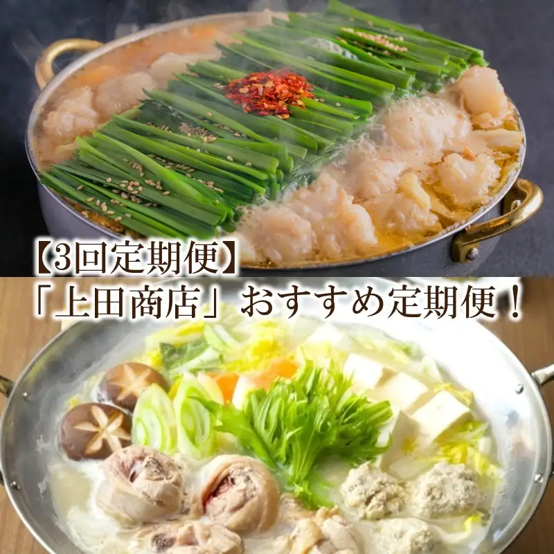 【3回定期便】「上田商店」おすすめ定期便！【034-0065】