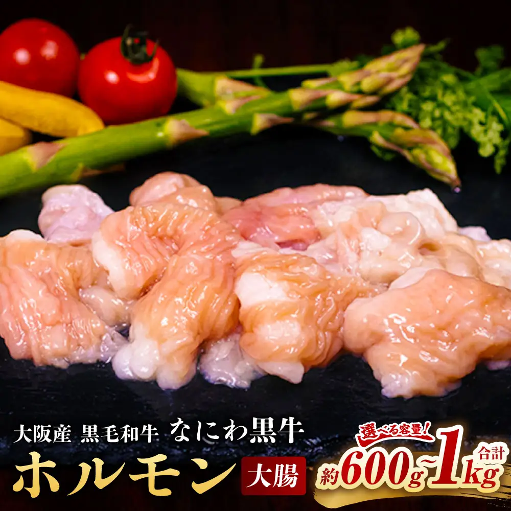 大阪産 和牛 なにわ黒牛 ホルモン （大腸） 約200g ×5パック 合計約1kg 