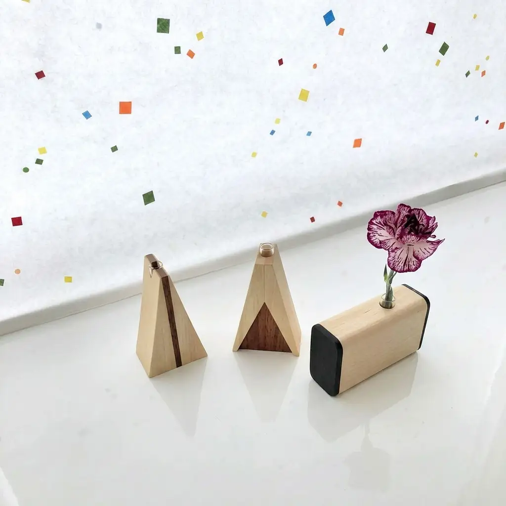 一輪挿し3個＆コースター3枚セット 工芸品 インテリア 