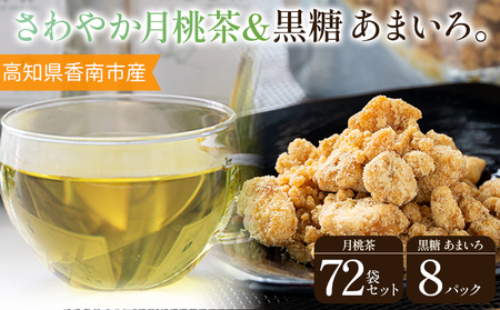 さわやか月桃茶 72袋 と 純黒糖 8パック セット gr-0143
