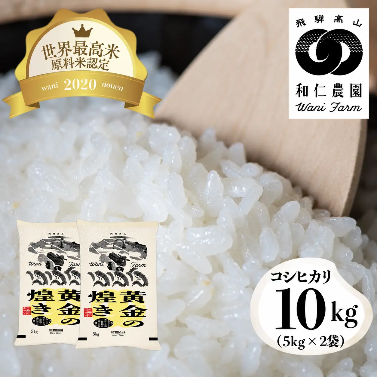 新米《先行予約》令和8年産 黄金の煌き コシヒカリ 10kg 新米 精白米 飛騨 米 お米 ご飯 ごはん こめ 和仁農園 白米 金賞 受賞 10キロ 小分け 飛騨市 どやな飛騨市