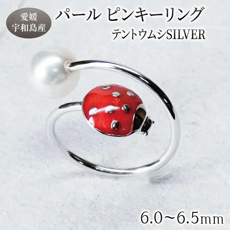 SV パール ピンキーリング テントウムシ 6.0-6.5mm 暁工房 リング A040-002022