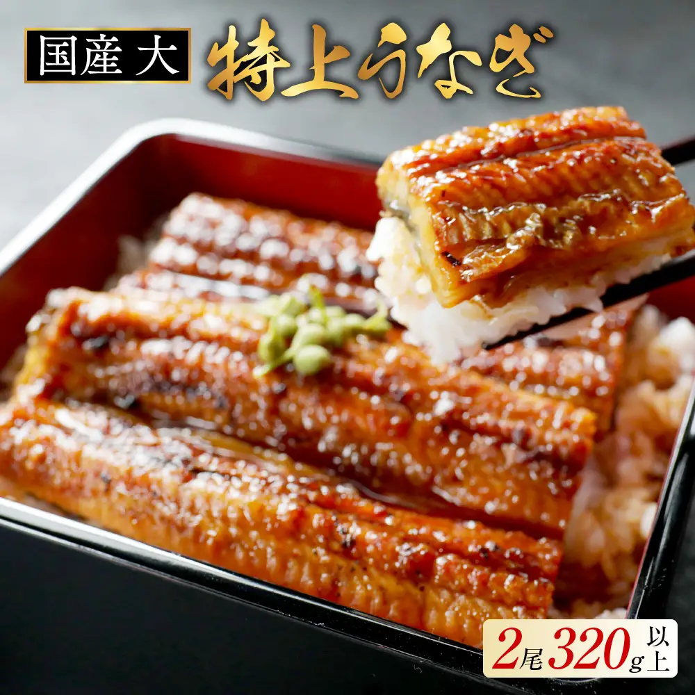 国産　大　特上うなぎ 2尾 合計 320g 以上