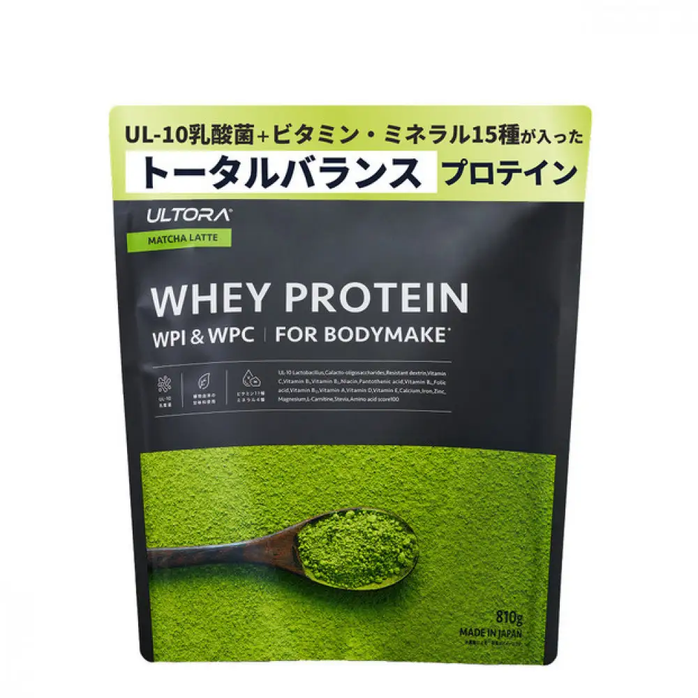 ULTORA ホエイプロテイン 810g 抹茶ラテ風味（リニューアル）