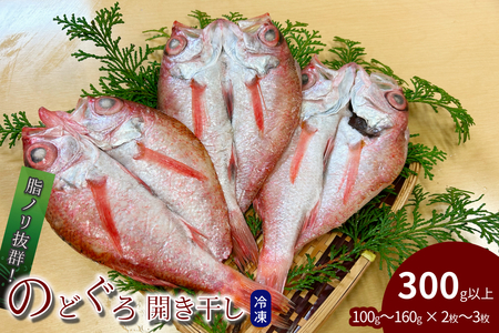 のどぐろ開き干し 300g以上 100g～160g × 2枚～3枚 【033_1785】