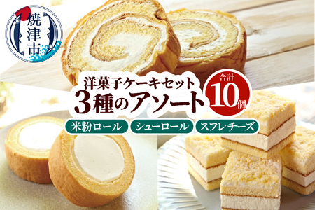 洋菓子ケーキセット 10個入（3種アソート） (a10-1265)