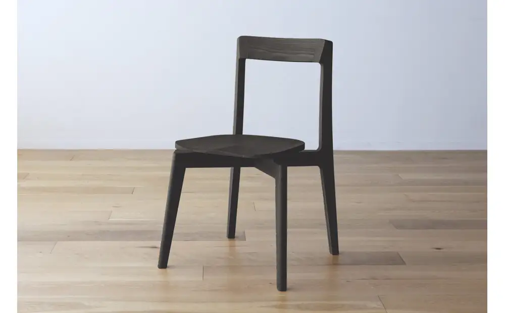 【開梱設置】高野木工 RIALTO CHAIR リアルト チェア オーク(グレー塗装) 板座 【10年保証】