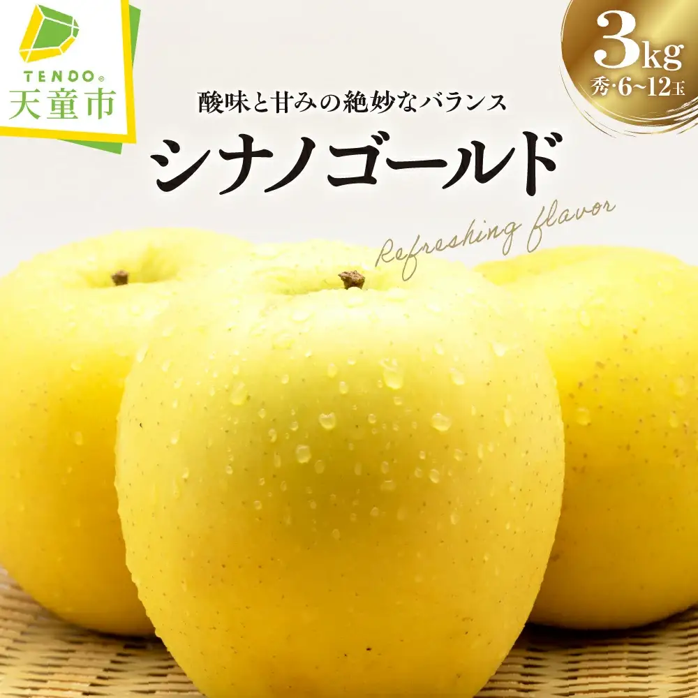 りんご シナノゴールド 3kg フルーツ 果物 山形 リンゴ