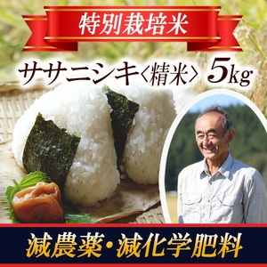 ササニシキ 5kg×1袋 令和7年産米 特別栽培米 山形県遊佐産 鳥海山の恵 東北 遊佐町 庄内地方 庄内平野 米 お米 精米 白米 庄内米 ごはん ご飯 [1397R07]　