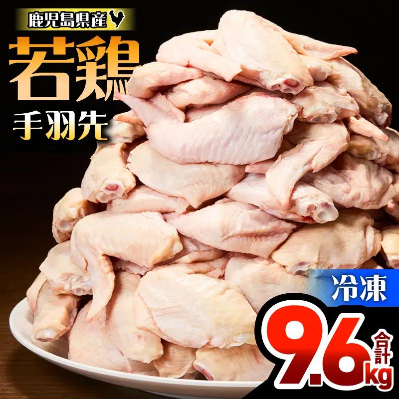 鹿児島県産 若鶏 手羽先 9.6kg セット KN165-006-02 肉 鶏肉 冷凍