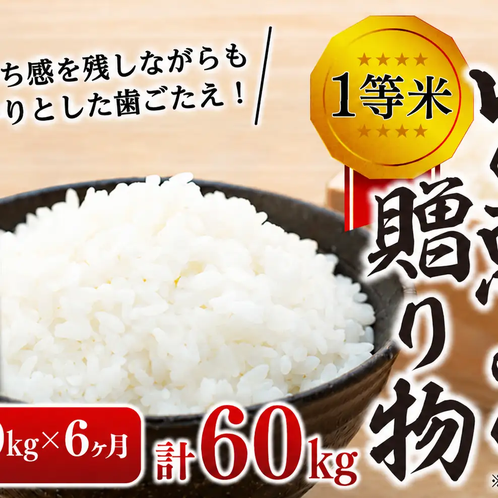 【令和8年度】６ヶ月連続お届け 定期便 信州産 コシヒカリ 1等米 「山の恵みの贈り物」 10kg（10kg×1袋）　計60kg （ お米 コシヒカリ 白米 搗きたて米 ブランド米 食品 ) 