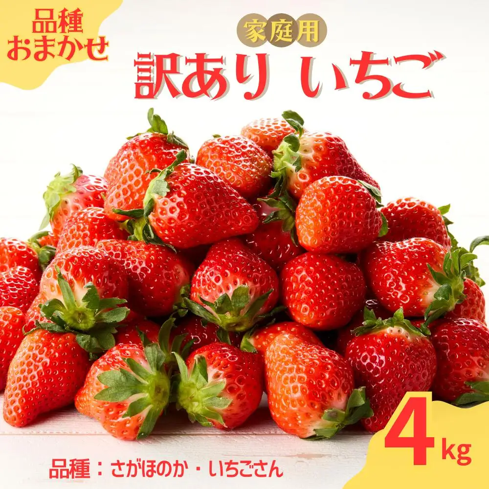 玄海町産いちご（家庭用・訳あり）4kg ／ さがほのか いちごさん【D032】