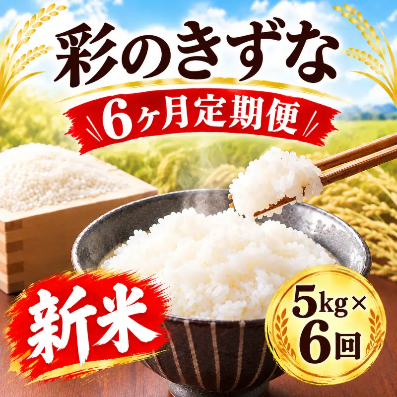 【先行予約】【6回定期便】令和8年度産 新米 5kg ×6回 彩のきずな
