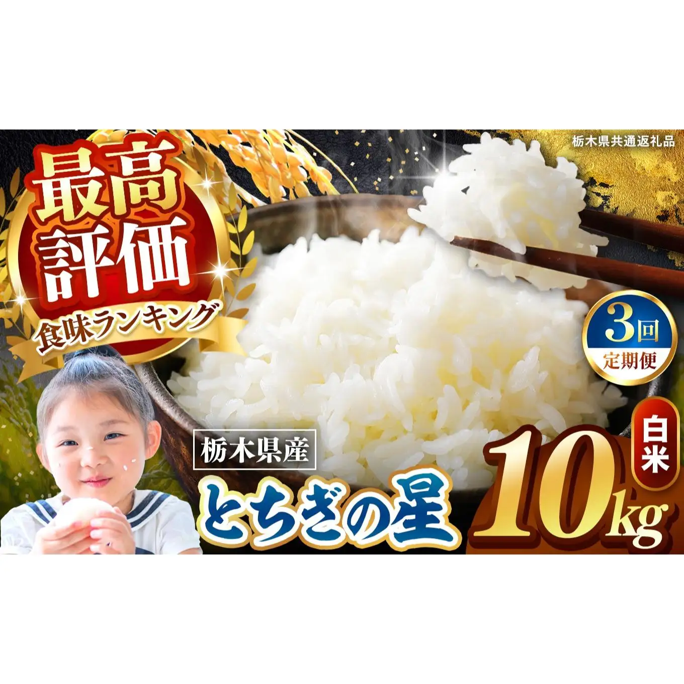 【定期便3回】栃木県産 とちぎの星 白米 10kg 2026年 先行予約 | 栃木県 矢板市