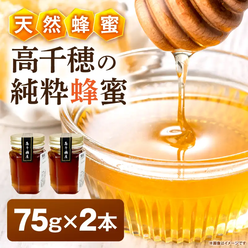 日本みつばち 高千穂の純粋蜂蜜 75g×2本|蜂蜜 はちみつ 日本みつばち 純粋蜂蜜 国産蜂蜜 天然蜂蜜 垂れ蜜 蜜蜂 希少 蜂蜜 濃厚 花 伝統製法 特産品 ふるさと納税 返礼品 宮崎県 高千穂町 | _Tk005-099-0752
