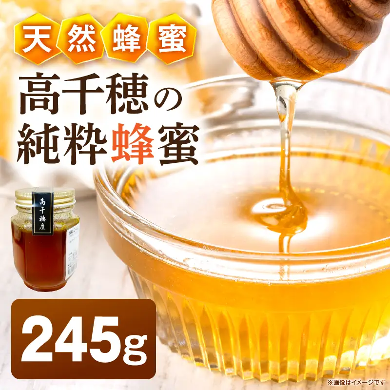 日本みつばち 高千穂の純粋蜂蜜 245g×1本|蜂蜜 はちみつ 日本みつばち 純粋蜂蜜 国産蜂蜜 天然蜂蜜 垂れ蜜 蜜蜂 希少 蜂蜜 濃厚 花 伝統製法 特産品 ふるさと納税 返礼品 宮崎県 高千穂町 | _Tk005-099-2451