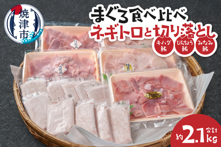 まぐろ食べ比べセット約2.1Kg 焼津 ネギトロ 鮪切り落とし キハダ びんちょう みなみ鮪 (a22-062)