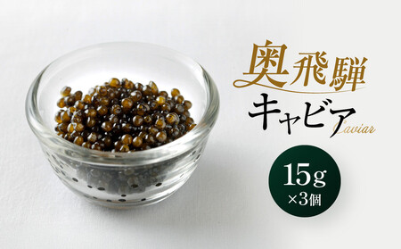 奥飛騨キャビア15g×3個｜焼岳すっぽん 奥飛騨 贈答用 魚卵 日本産 グルメ 高山市 HE002