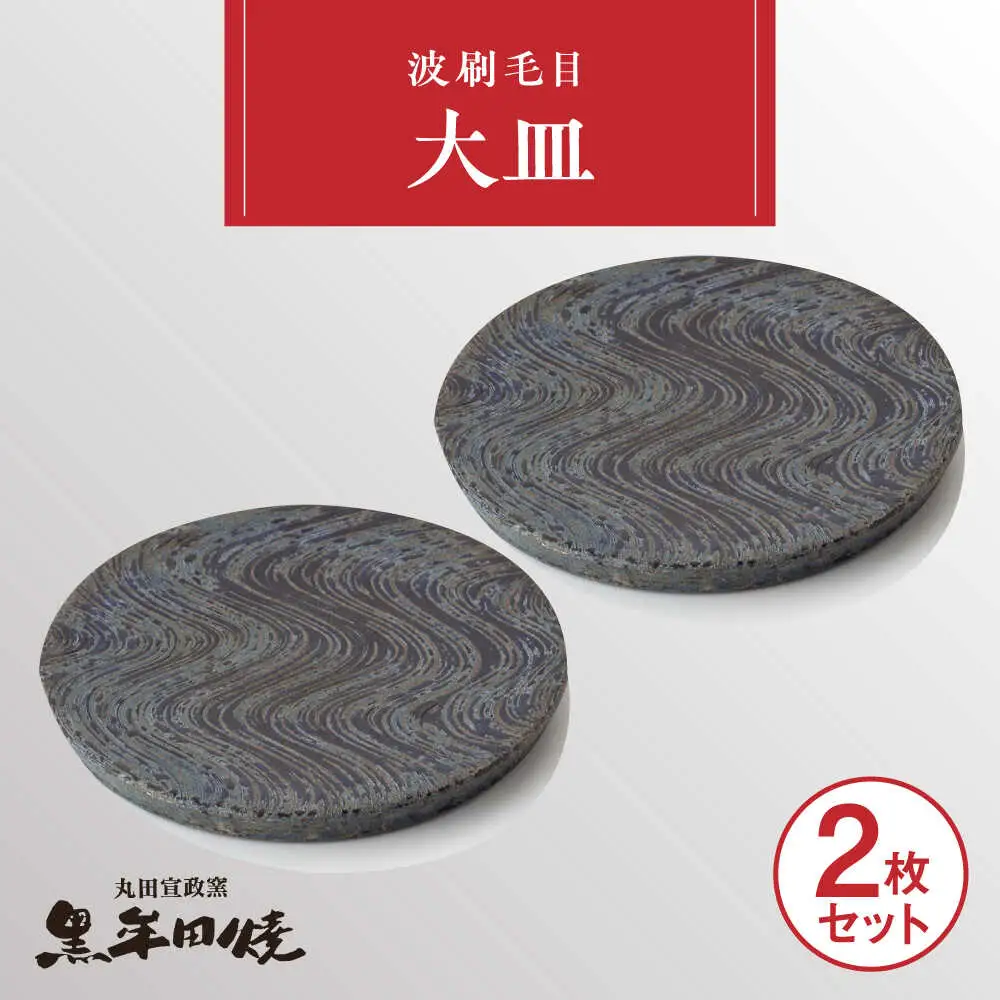 丸田宣政窯 波刷毛目大皿 2枚[UBJ016] 大皿