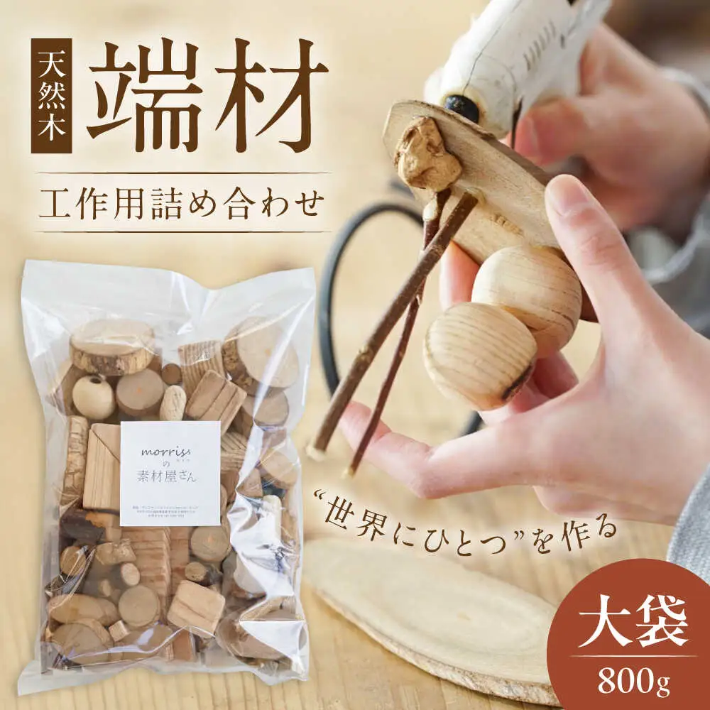 morrissの素材屋さん アソート大袋[VFA002]木材 端材 工作キット ハンドメイド