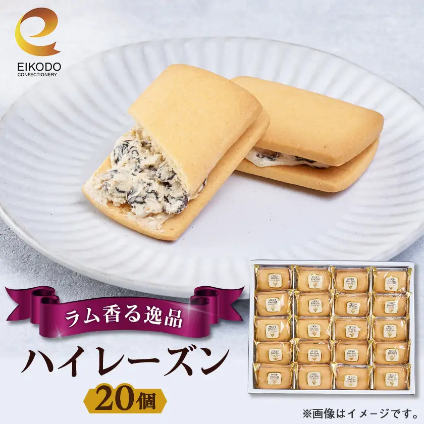 東京都東村山市　栄光堂製菓　ハイレーズン　20個入【1613195】