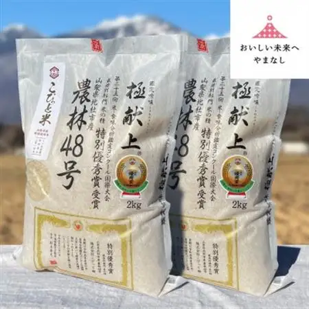 国際大会受賞歴有!【令和8年産】こぴっと米【農林48号】玄米・4kg　特別栽培米【配送不可地域：離島】【1652050】
