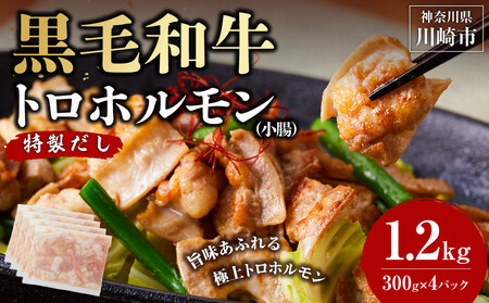 黒毛和牛トロホルモン（小腸）　特製だし1.2kg ( 300g ×4パック )【2026年12月発送】
