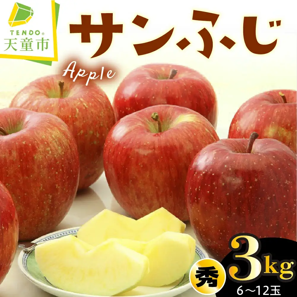 サンふじ りんご 3kg 果物 山形 サンふじ
