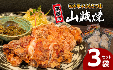 松本　地元グルメ　山賊焼き真空パック　3袋セット