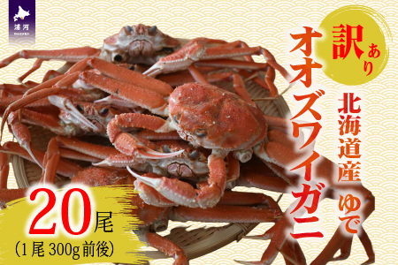 訳あり ゆでオオズワイガニ300g前後×20尾[02-1558]