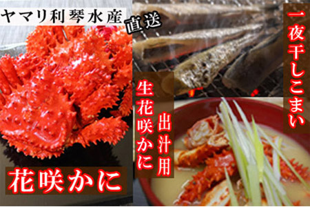 【北海道根室産】花咲カニ・一夜干しこまいセット A-70015