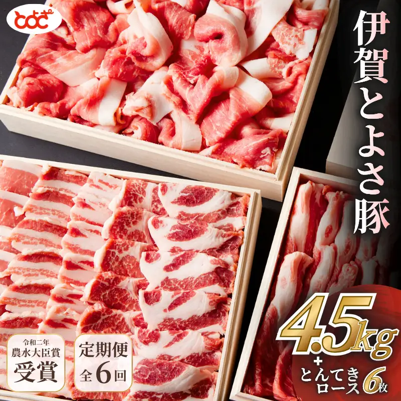 豚肉 【定期便】農水大臣賞受賞　伊賀とよさ豚　年6回お届け【tysk-tkb0001】